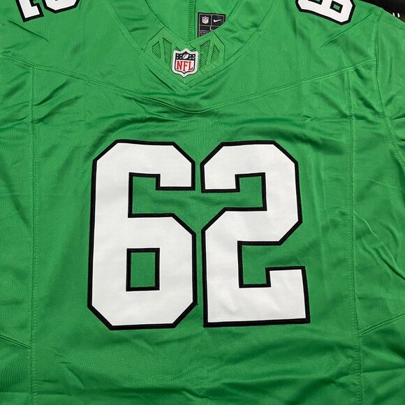 NFL Jason Kelce Kelly Green Philadelphia Eagles #62 Green Jersey - Picture 3 of 6